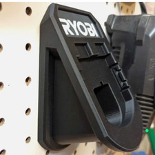 Battery Wall Mount for Ryobi One+ &ndash; Compact Pegboard Organizer