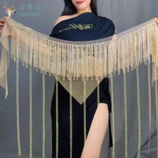 Belly Dancing Fringe Belts Triangle Tassel Hip Scarf Women Oriental Dancewear