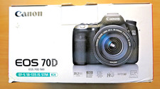 New Canon EOS 70D 20.2 MP Digital SLR Camera 17-135mm Lens New Open Box