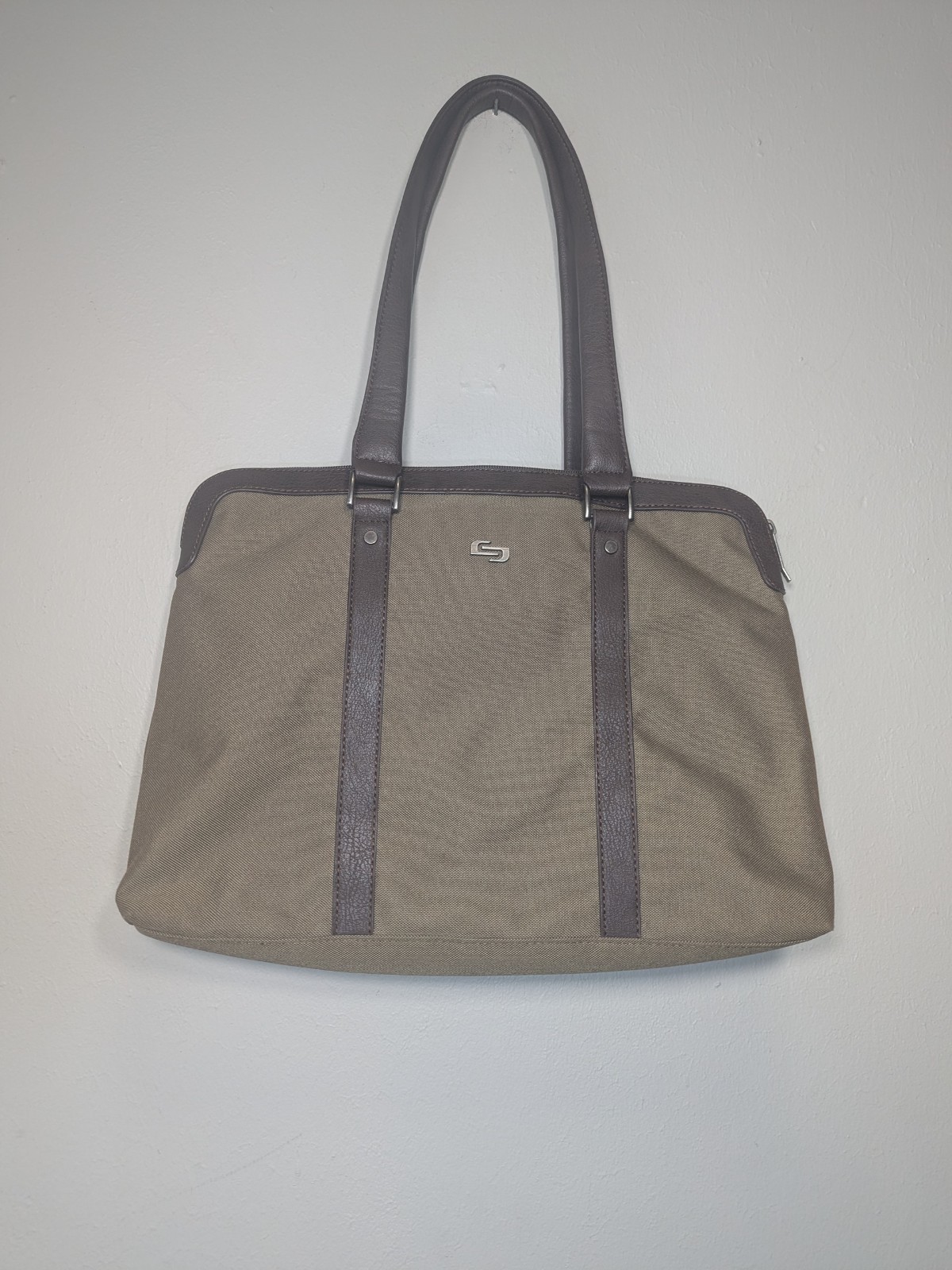 Solo Tote Bag Executive Ultrabook T Khaki Brown Green 15 Inc