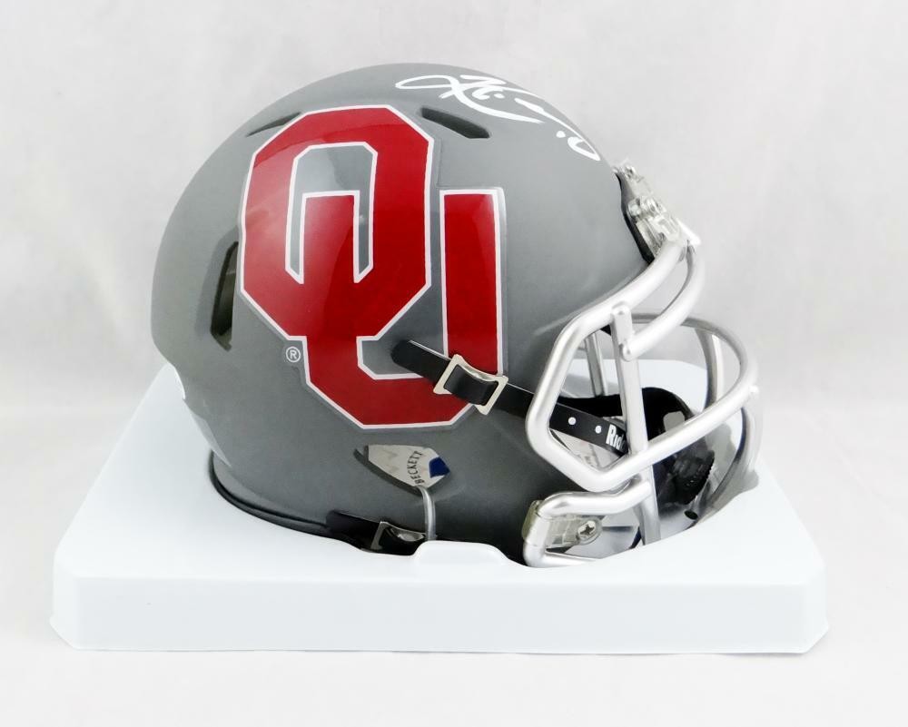 Kyler Murray Autographed Signed Oklahoma Sooners OU Sooners AMP Speed Mini Helmet - Beckett Auth *White 