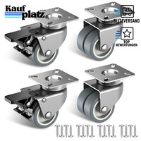MöBelrollen 50Mm 4Er Set Schwerlastrollen Mit Bremsen 400Kg FüR Strandkorb
