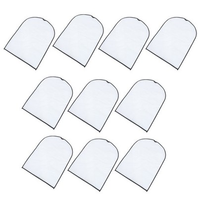 10Pcs Clothing Storage Bag White Wardrobe Cover Reusable Protective Clothes Bag