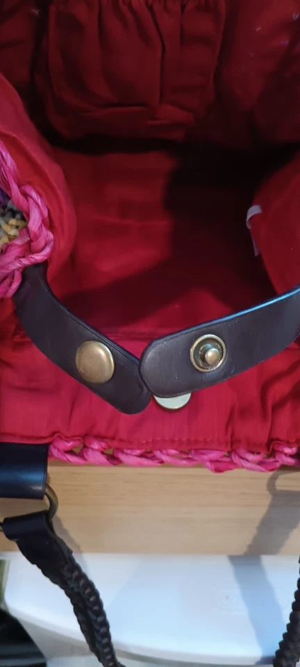 Magid New Purse Handbag Woven Straw Hobo Bucket Bag - Image 4 of 4