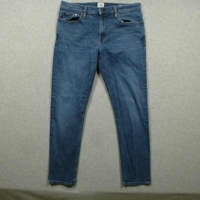 Flint and Tinder Jeans Mens 34x32 Blue Slim Fit Cotton Blend Made in USA