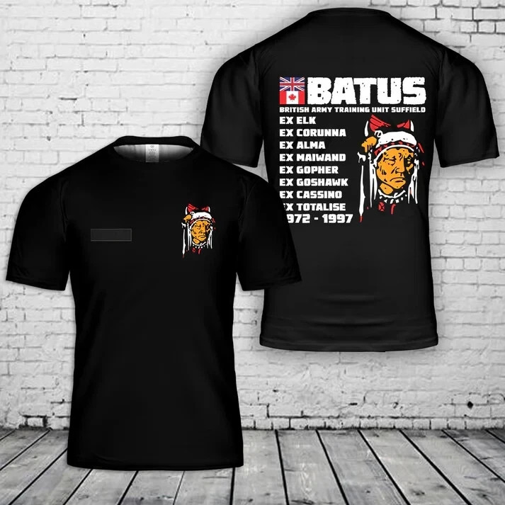 Custom British Army BATUS Training Unit 3D Name T-Shirt