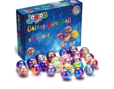 Kids Slime, 24 Pack Galaxy Slime Ball Kits with Crystal Slime, Party Favors