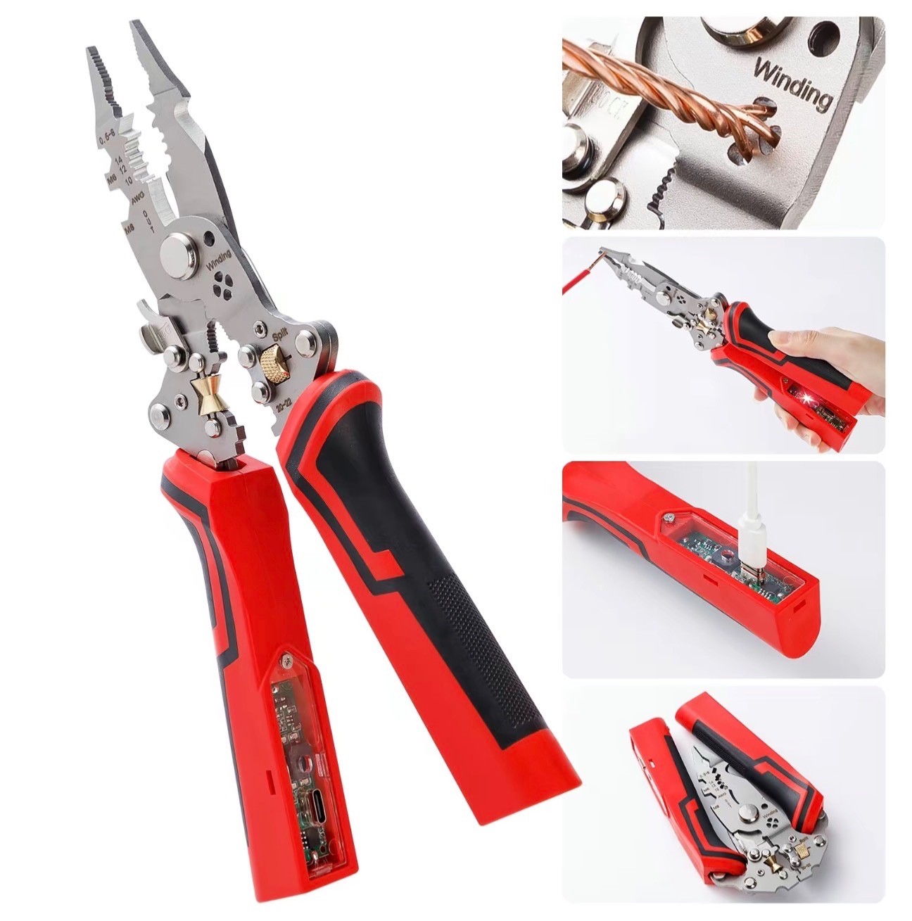 16 in 1 Wire Stripper Twister for Cutting and Pulling Wires,Cable Scissors,Volta