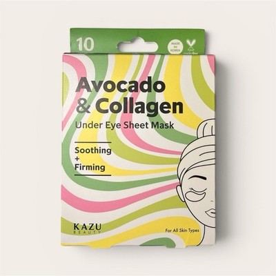 KAZU Beauty Avocado & Collagen Under-Eye Patches Soothing Firming Avocado 10