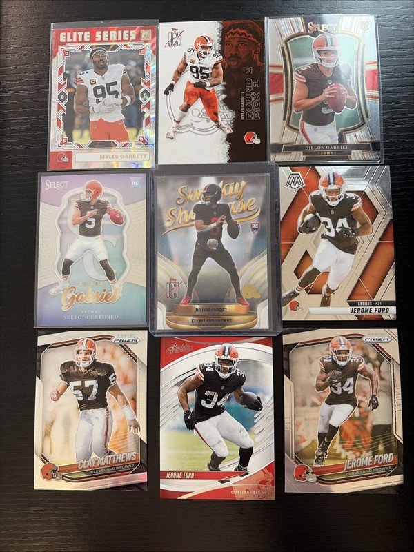 2025 Panini Select Topps Signature Class Cleveland Browns 9 Card Team Lot RC Ins