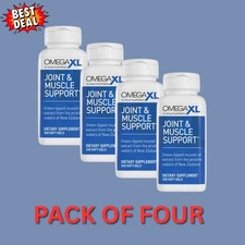4-Pack Omega XL300 Capsules-Green Lipped Mussel Joint & Muscle Relief Supplement