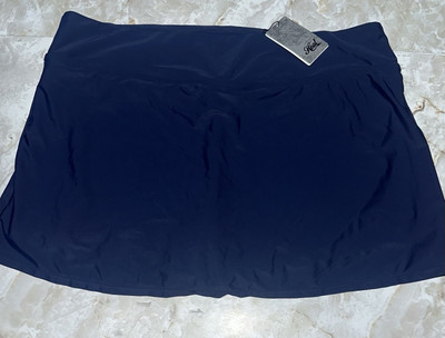 Heat Swimwear Ladies Plus Size 24W Swim Wear Skirt Skort Navy Blue Bottoms New