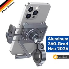 Premium Handyhalterung Fahrrad Motorrad E-Bike Aluminium 360° Lenkerhalterung