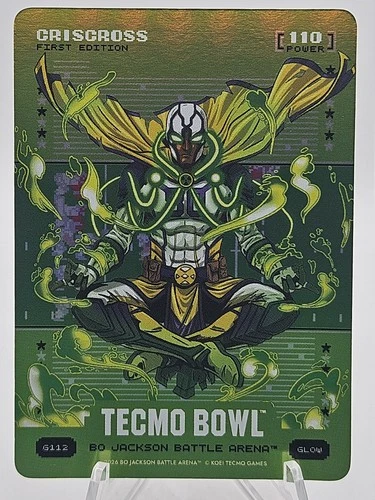 2026 Bo Jackson Battle Arena Tecmo Criscross Cris Carter Green Battlefoil