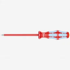 Wera 022730 Kraftform Plus VDE Stainless Steel Slotted Screwdriver, 3.5 x 100mm