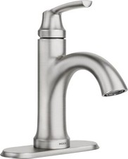 Single Handle Tarnish Resistant Brushed Nickel Bathroom Faucet