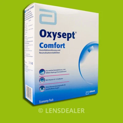 »» OXYSEPT COMFORT ECONOMY PACK 720ml + 72 TABL. KONTAKTLINSEN PFLEGEMITTEL «« - Bild 1 von 2