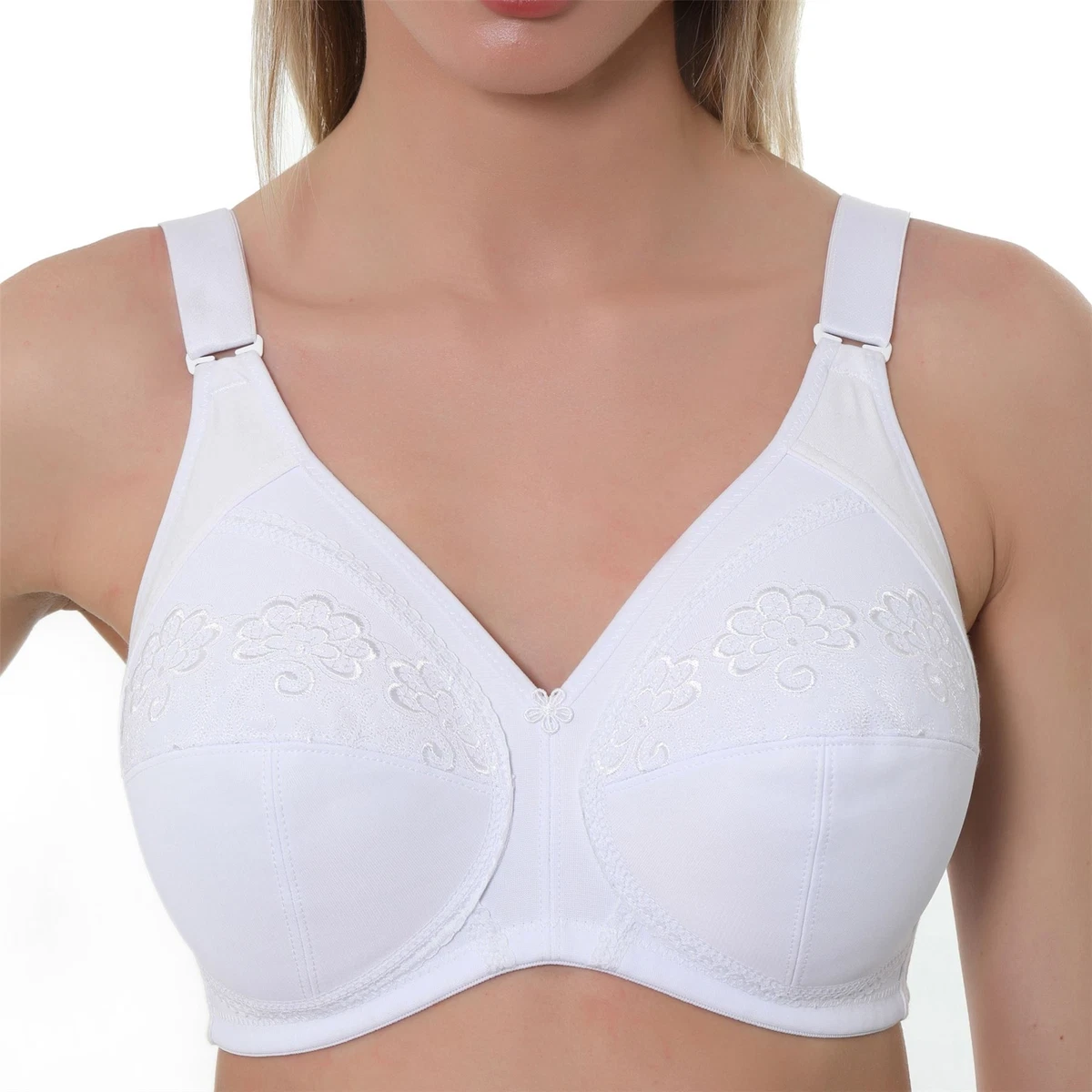 White Underwired Non Padded Full Cup Lace Bra