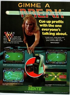 Gimmie A Break Arcade Game FLYER Original 1985 Video Game Retro Pool Billiards