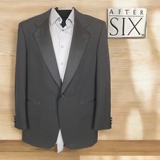 After Six Tuxedo Jacket Mens 40R Black One Button Ventless