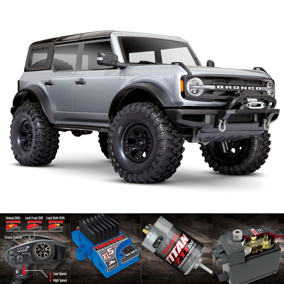 NEW Traxxas 1/10 Bronco 4x4 Trail Truck Off-Road TRX-4 RTR Silver