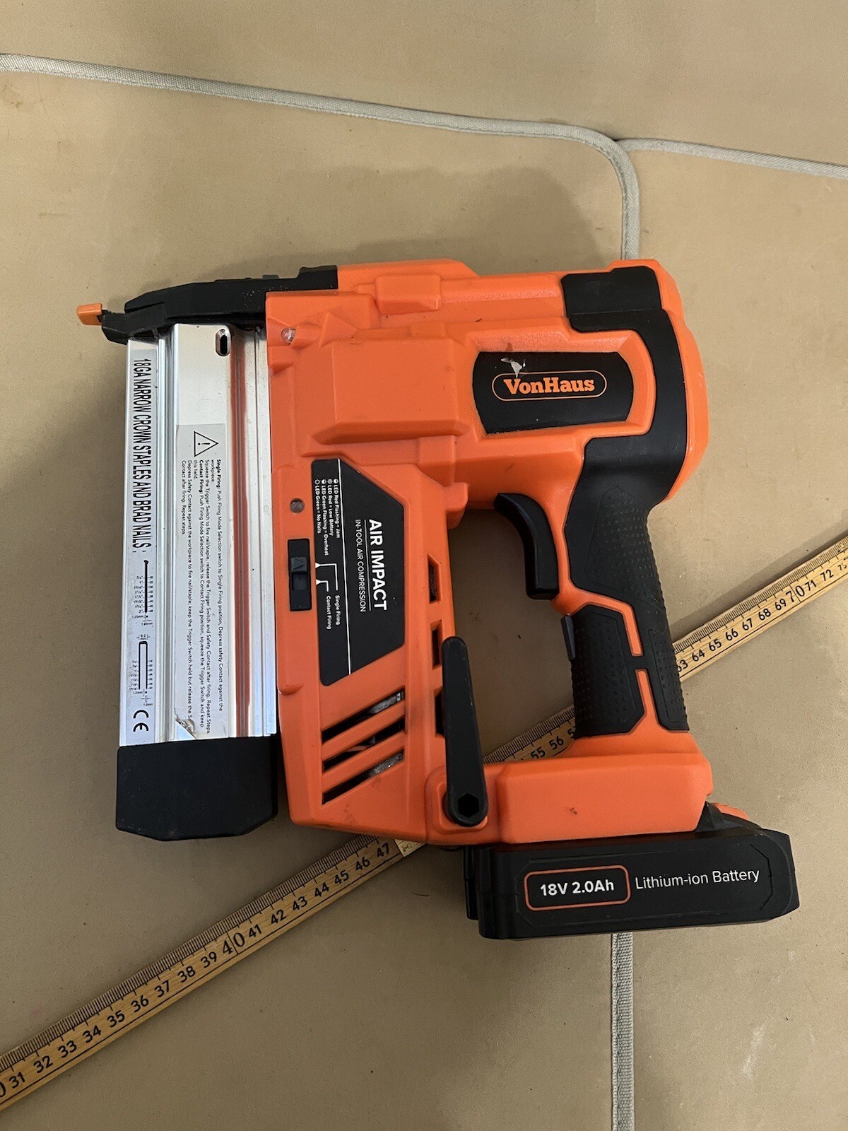 Vonhaus Electric Nail Staple Gun With Battery eBay