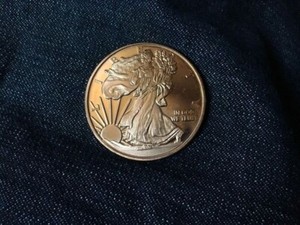 1 oz  Bullion Walking Liberty Eagle Round  999 pure fine mint copper coin 