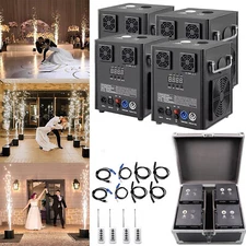 700W Cold Spark Firework Machine Stage Effect Wedding DJ Party DMX w/Flight Case