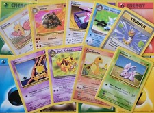 Old Pokemon Cards  100 Vintage Pack - WOTC ONLY - 6 Cards, No Duplicates