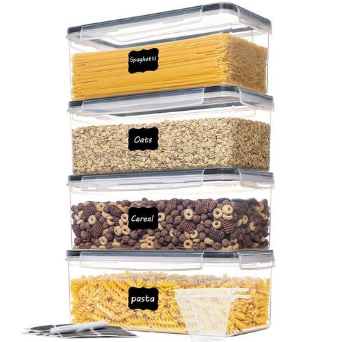 6PCS Airtight Food Storage Containers Kitchen Dry Food Pantry Organization Set - Picture 17 of 29