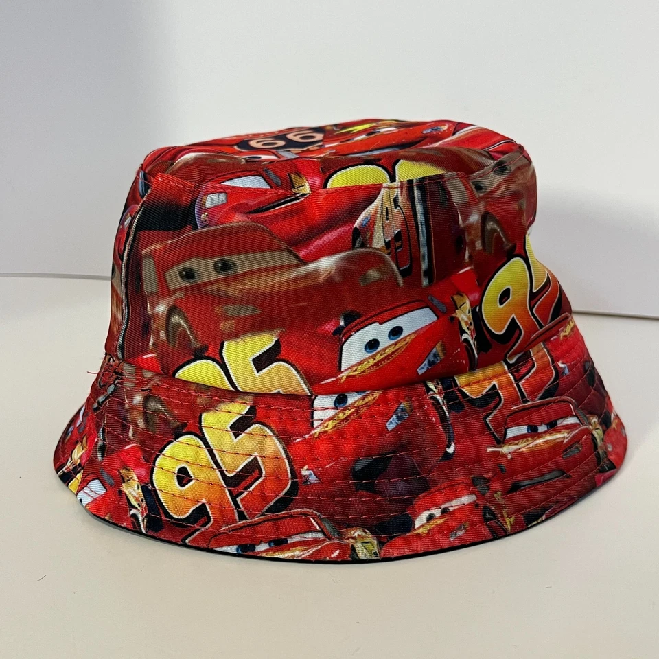 Disney Pixar Cars Lightening McQueen Bucket Hat Toddler Kids Red 12-24m 2t 18m - Image 3 of 4