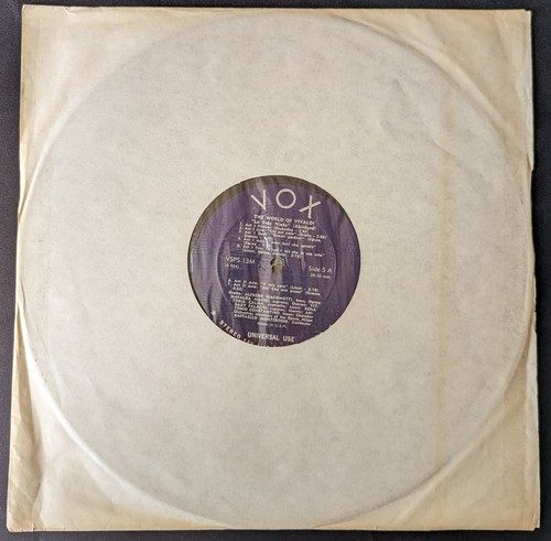 THE WORLD OF VIVALDI "La Ninfa Fida" Only Vox VSPS 13M One LP Only (5A/5B) - Picture 3 of 4
