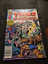 1982 MARVEL COMICS GROUP 90 AUG THE THING AND SPIDER-MAN COMIC BOOK!   e7094UXX