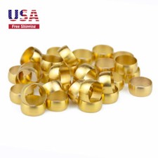 Brass Compression Fitting Ferrule Sleeve for 10mm Tube 50pcs pack