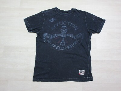 Affliction Biker Motorcycle AOP Live Fast Men's T Shirt (XL) American Customs