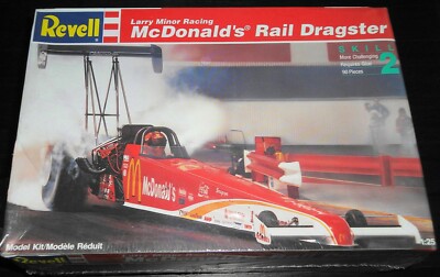 REVELL LARRY MINOR RACING McDONALD'S RAIL DRAGSTER 1:25 sealed