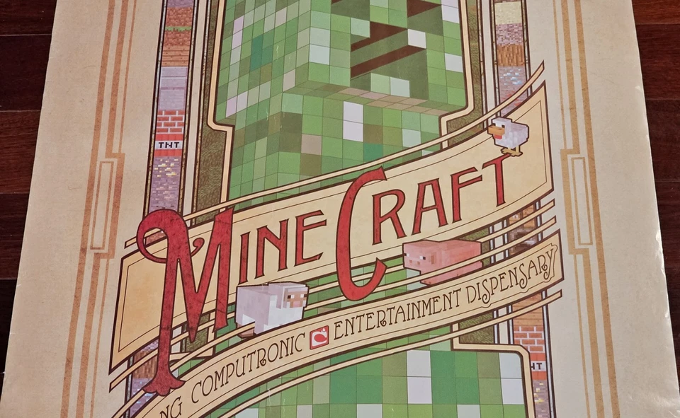 Minecraft Computronic Entertainment Computer Video Game Poster 22x34 Jinx Mojang - Image 3 of 4