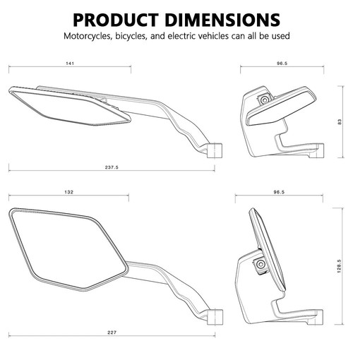 For Speed Triple 1200 RS RR 2021-2025 Stealth Max Mirror Side Rearview Mirrors - Picture 14 of 14