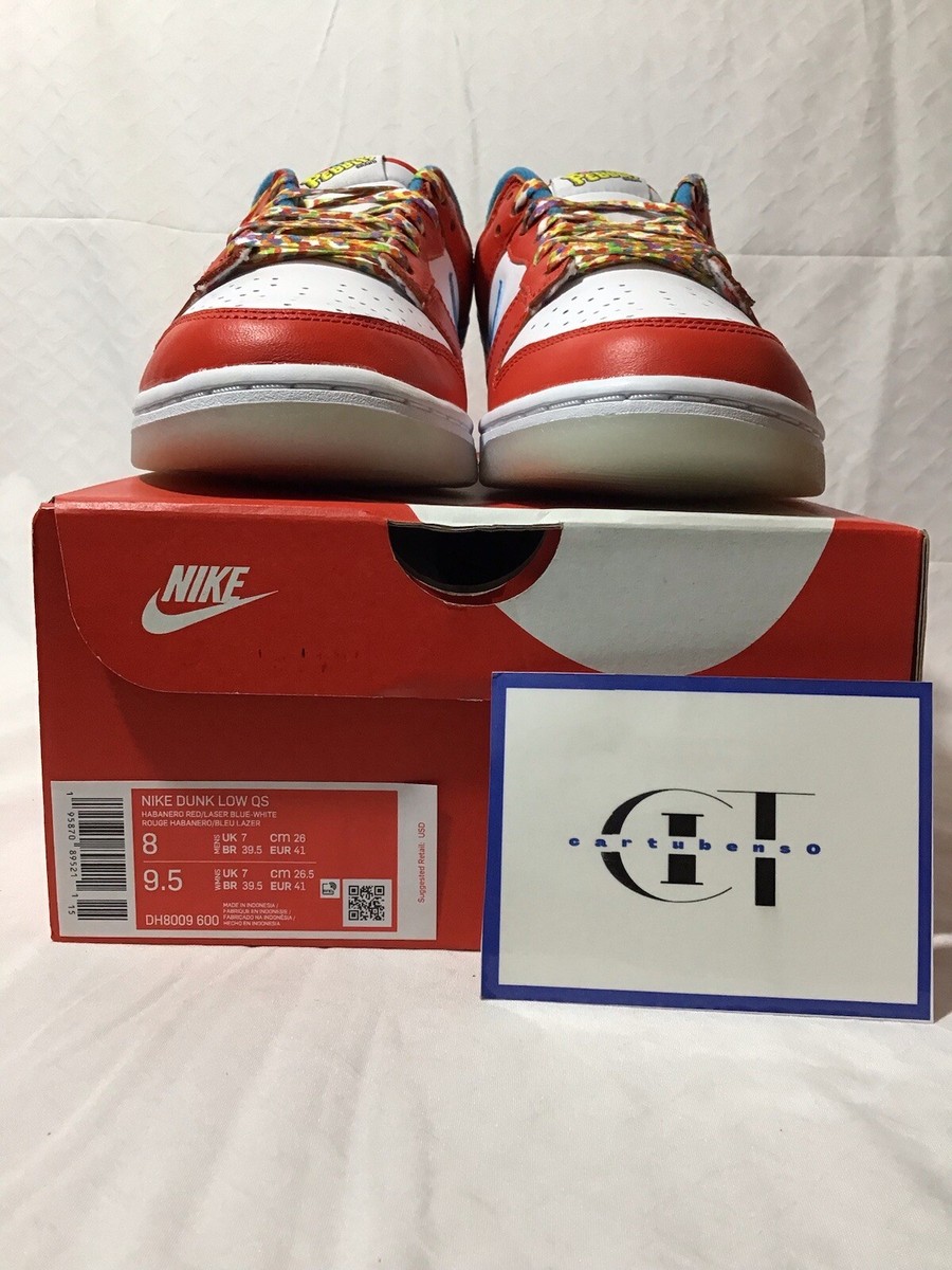 Nike Dunk Low QS LeBron James Fruity Pebbles Habanero Red (DH8009