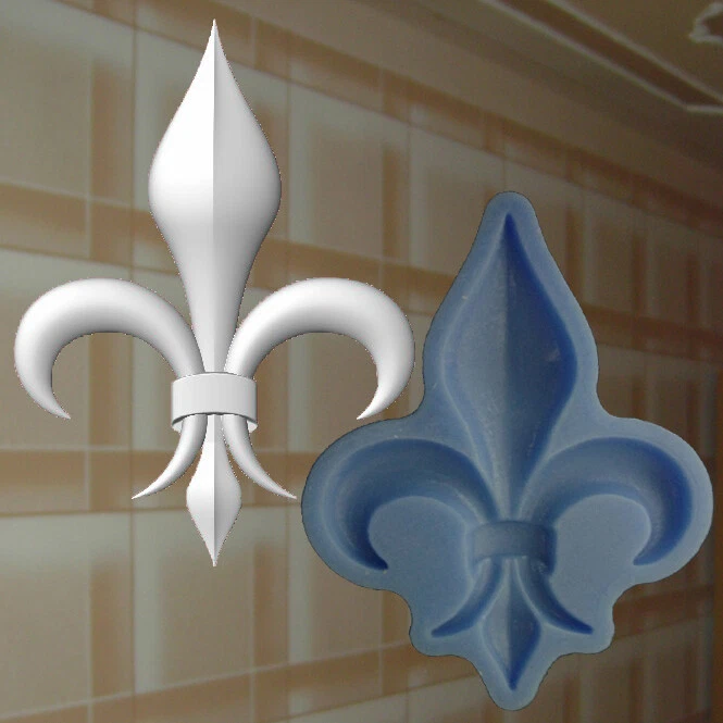 NEGATIVFORMEN PLETT Casting Mold Stucco French Lily Ornament Silicone Mold Ornament Relief (126)