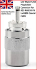 UHF Male PL259 Plug Solder Connector For RG5 RG6 5D-FB LMR300 Coaxial Cable