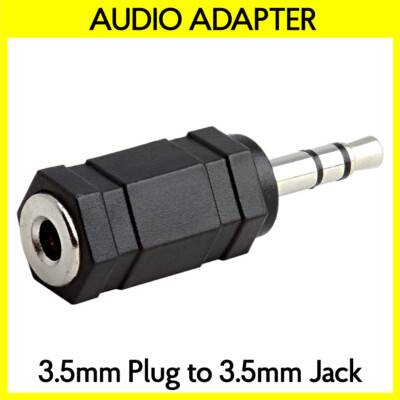 3.5mm Adapter AUX Male to Female Converter Straight 1/8'' Stereo Audio Connector