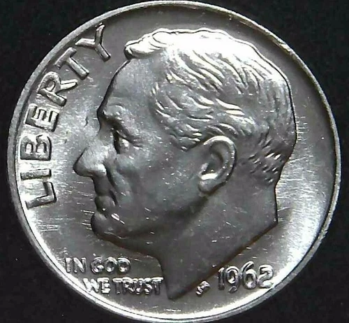 1962-P 10C Roosevelt Dime BU 90% Silver 21utt0815