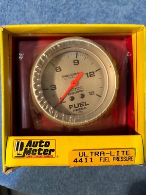 Auto Meter Ultra Lite 4411 Fuel Pressure Gauge         N.O.S.  
