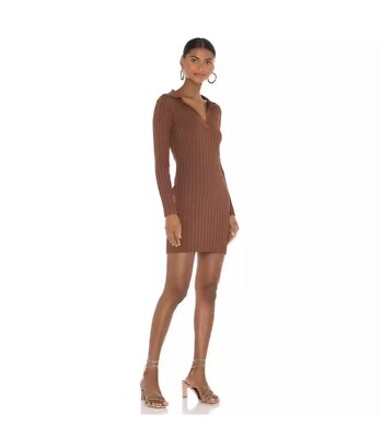 NEW TULAROSA Valen Mini Stretch Dress in Chocolate Women s Size Medium