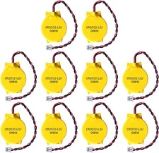 EEMB 10PACK 3V CR2032 CMOS Battery with Wire Leads and CR2032-MX51021-RP 