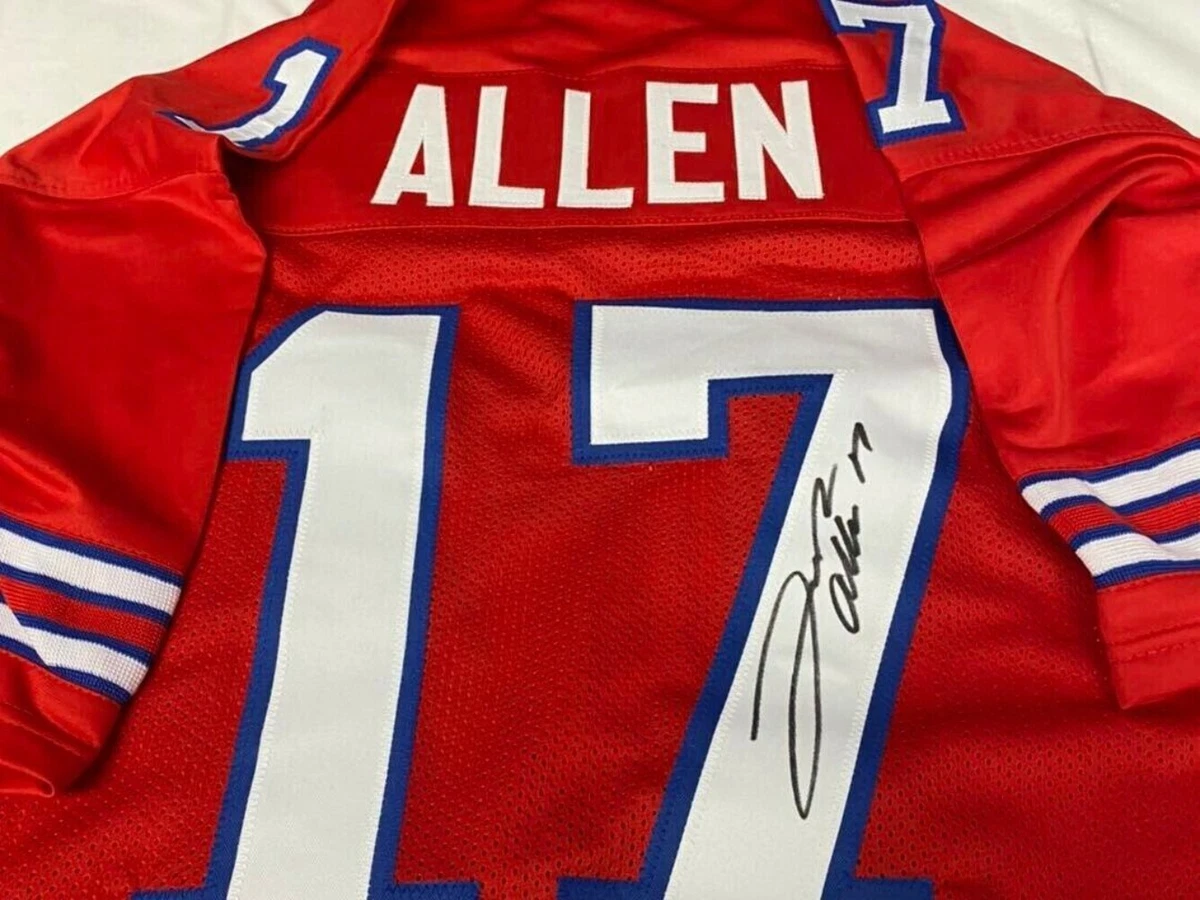 Josh Allen Autographed Signed Pro Style Red Football Jersey Beckett