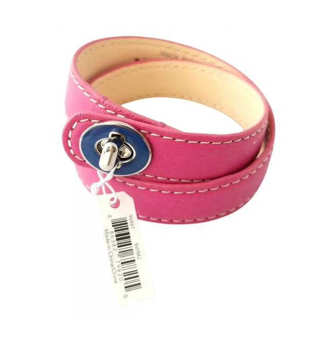 Coach Barbie Pink Wrap Turnlock Leather Bracelet | eBay display picture 1
