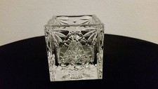 WATERFORD CRYSTAL CHRISTMAS TREE SQUARE VOTIVE CANDLE STICK IRELAND