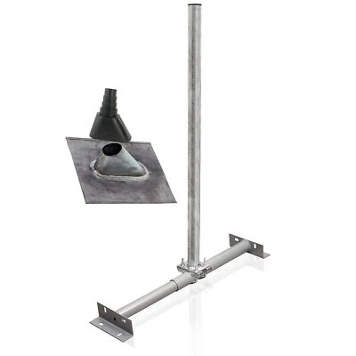 PREMIUMX Soporte para vigas de techo 1 m soporte para mástil de techo soporte para vigas soporte para vigas plomo ladrillo